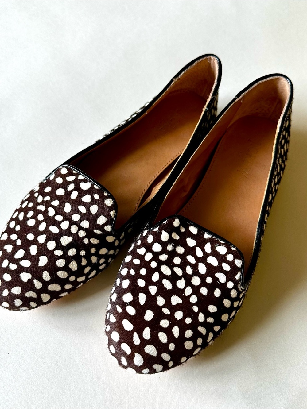 J. Crew Brown‎ and White Spotted Loafers